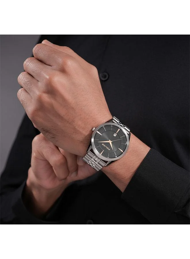 Police Black Men's Patriot Black Dial Stainless Steel Bracelet Analog Watch for Men, 44mm for Men | Best Price UAE